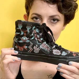 Hand-Painted Vans - Upcycled